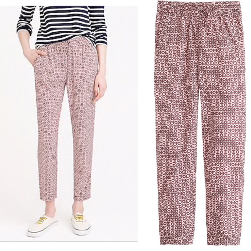 J.Crew Geo Print Drawstring Pants - image 1